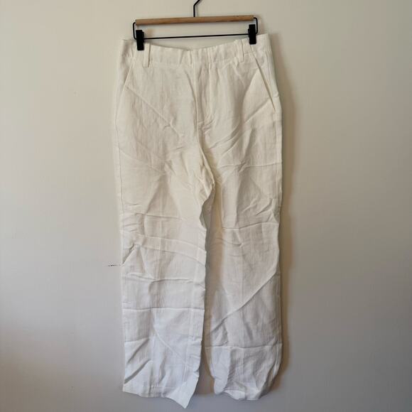 NWT Madewell Mid-Rise Straight Pants in Linen Blend Size 6 - Picture 6 of 9
